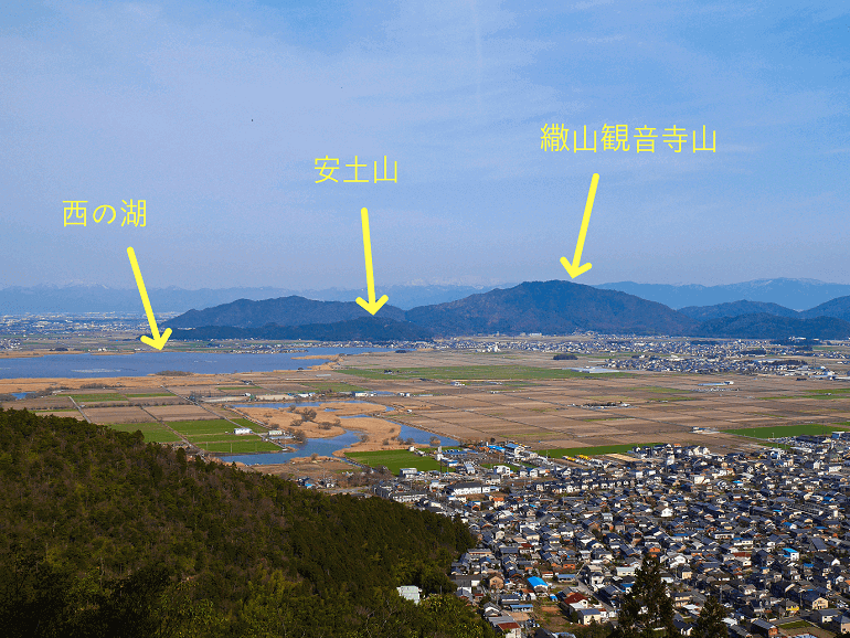 安土城、安土山、観音寺山
