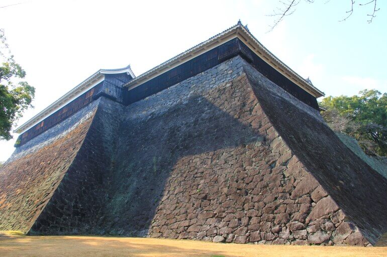 熊本城、北側、石垣