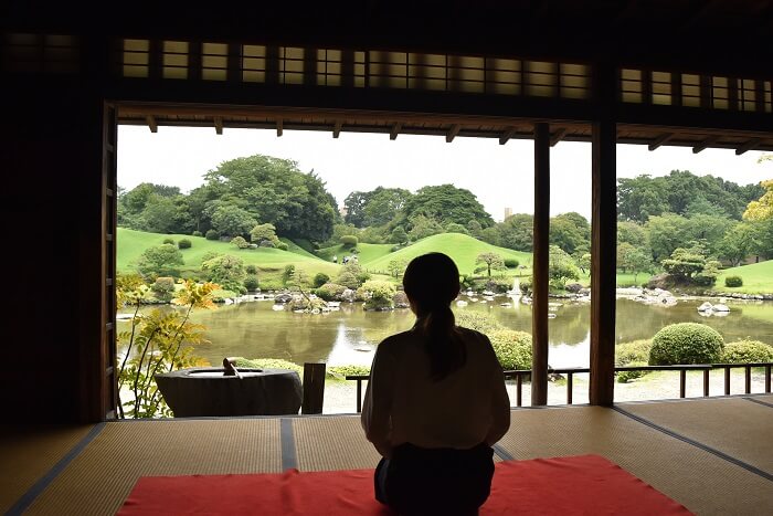 古今伝授の間、座敷席、水前寺成趣園