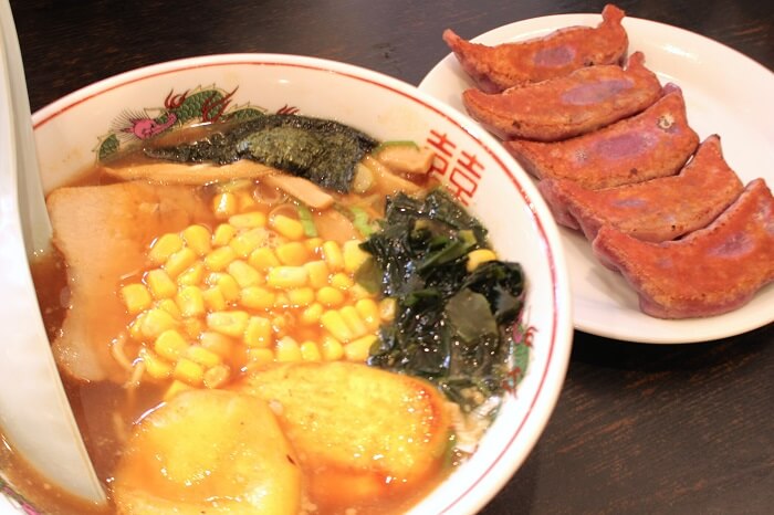 川越ラーメン、紫いも餃子、餃子菜館、大八