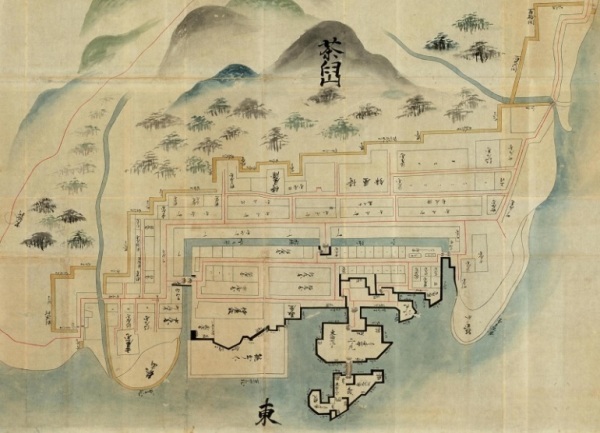  江戸時代の膳所城を描いた絵図