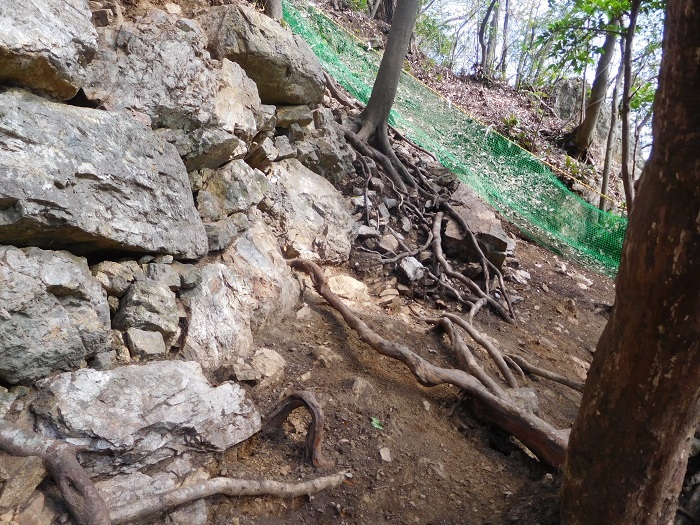 稲葉山城、石垣