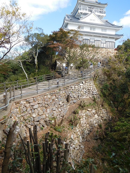 岐阜城復元天守、山上部、石垣
