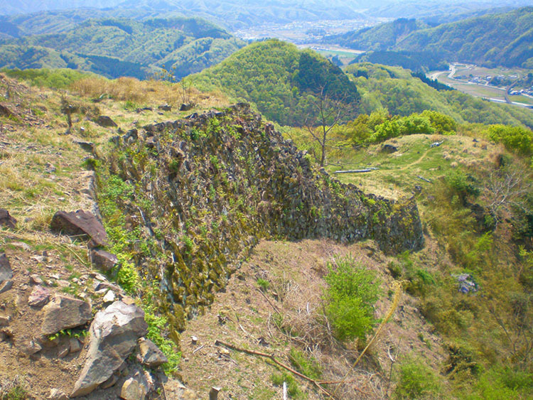 利神城、石垣