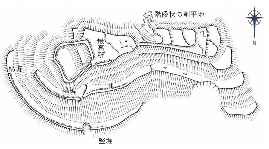 番城跡、概要図
