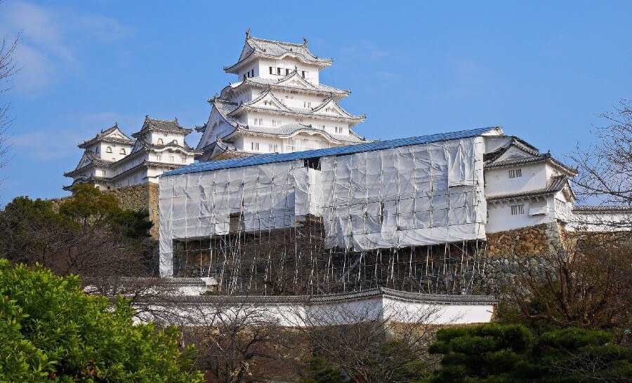 姫路城、渡櫓、改修工事