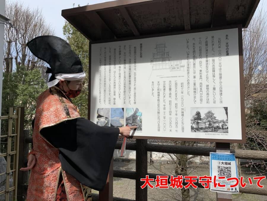 大垣城、案内看板
