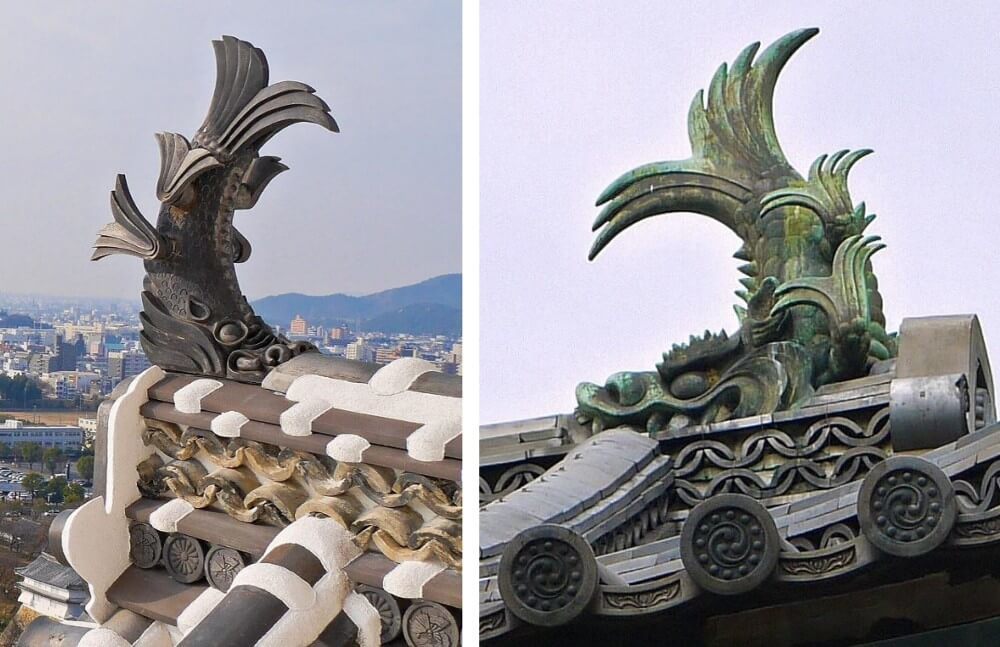 姫路城、江戸城、鯱