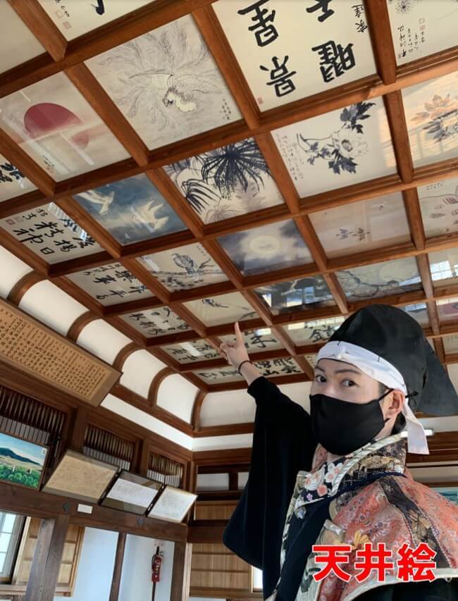 伊賀上野城、天守、天井絵