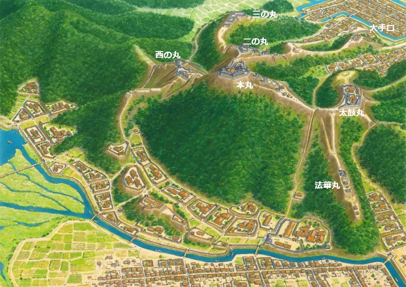 佐和山城推定復元イラスト