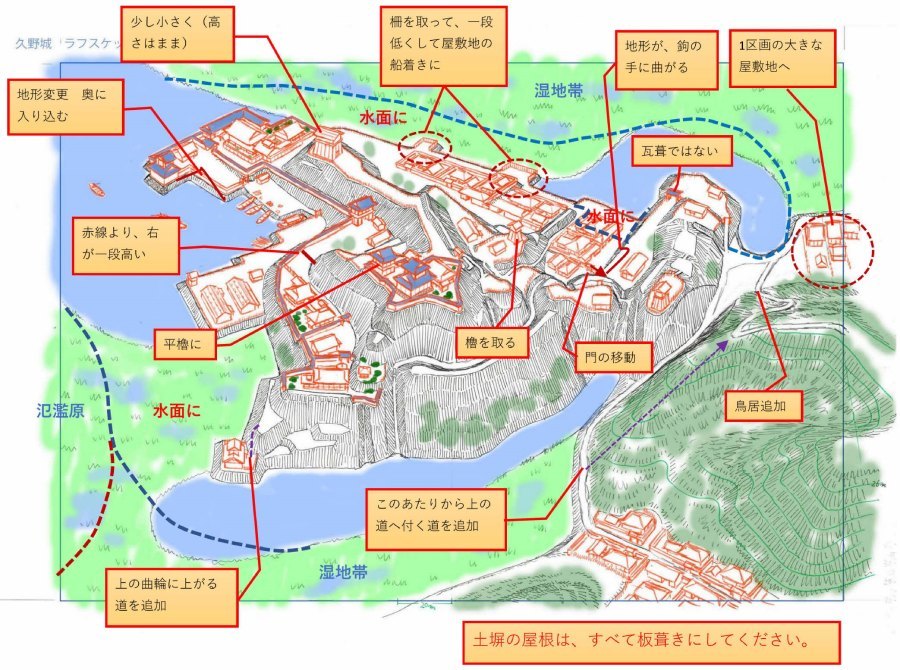 久野城、イラスト復元