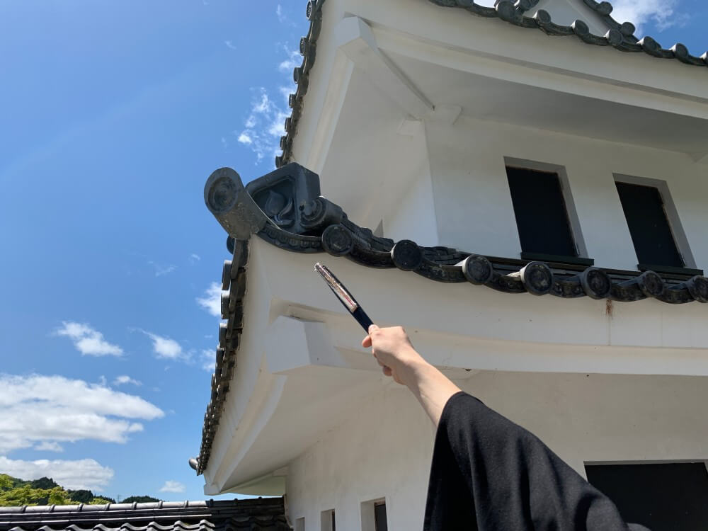 前田慶次、郡上八幡城、鬼瓦、南側隅櫓