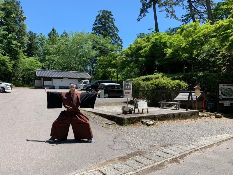 前田慶次、郡上八幡城、駐車場
