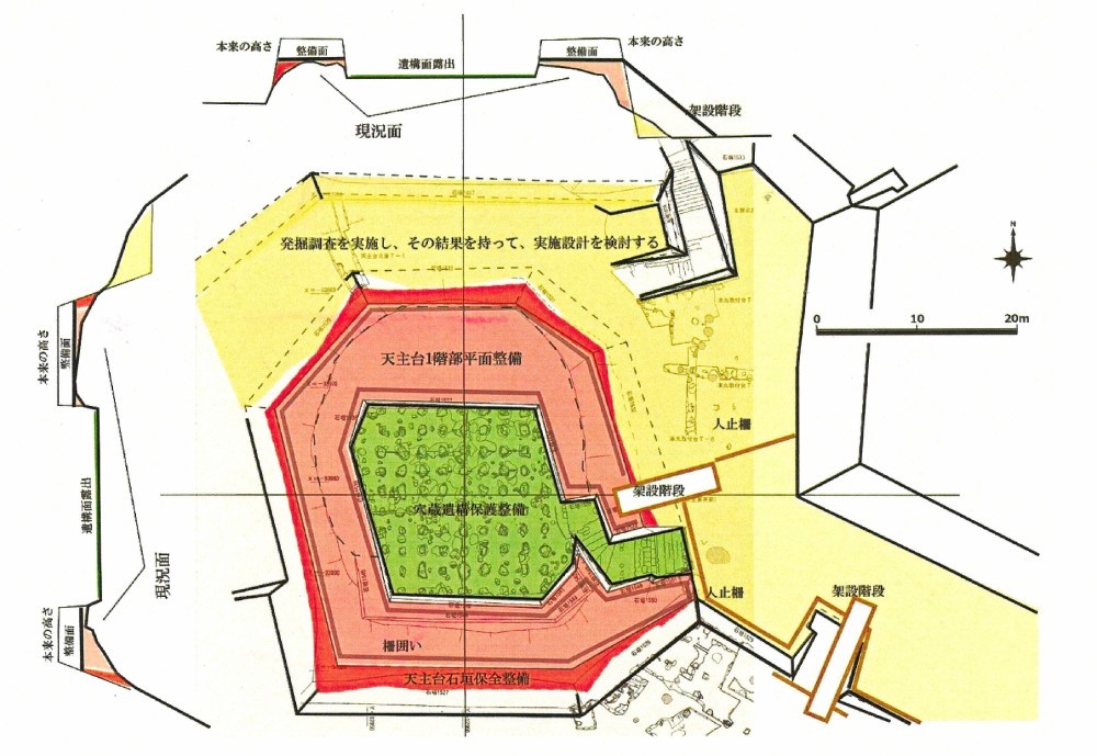 安土城、整備計画