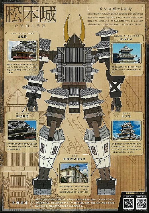 国宝松本城が新オシロボットに！11月3日「松本まつり」でスタンプ 