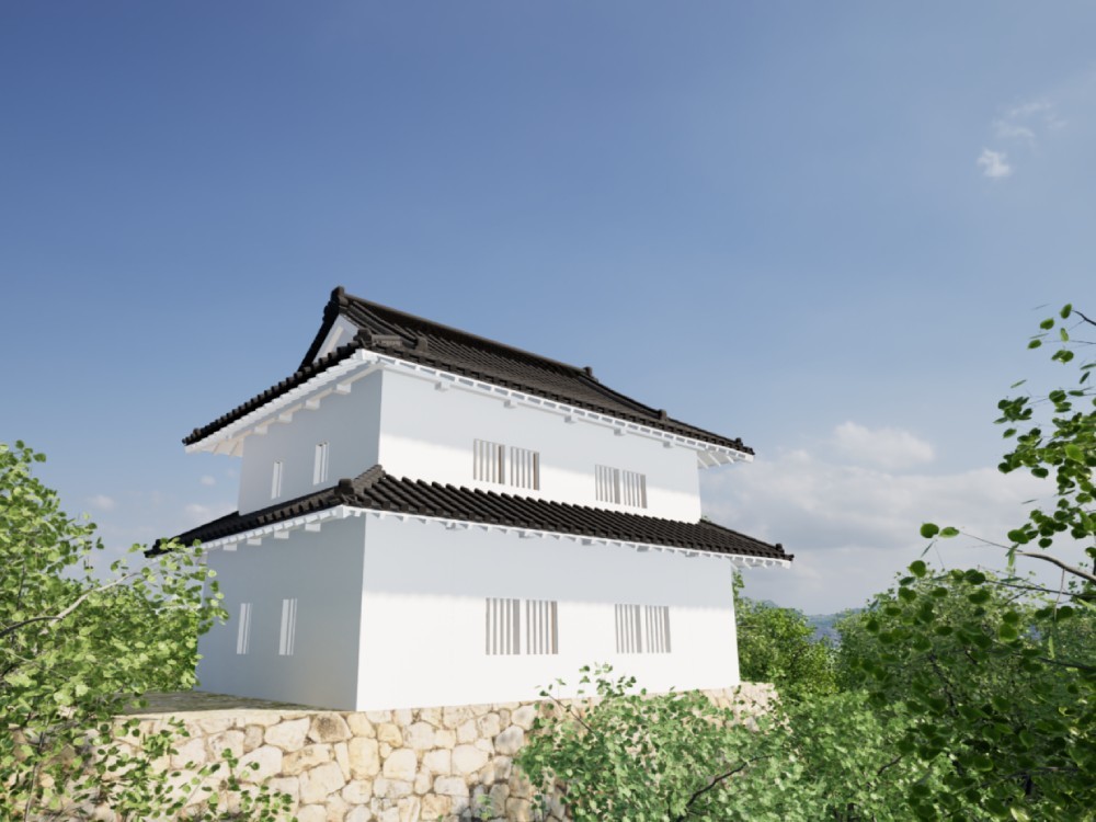 笠間城天守復元CG