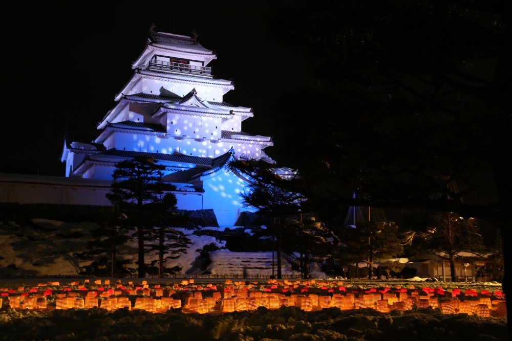 会津若松城、会津絵ろうそくまつり