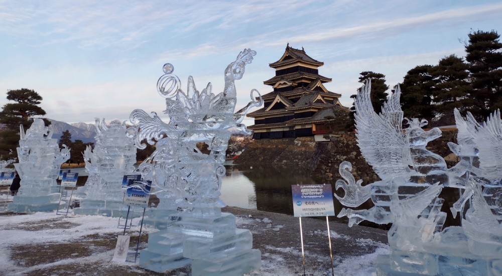 国宝松本城氷彫フェスティバル