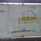 解説板の裏面 栗本城跡遺構配置図