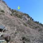 ふれあいの館から見た山頂