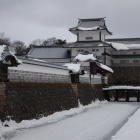 凍てつく橋爪門と続櫓、五十間長屋