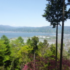 本丸から見える諏訪湖