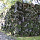 苔むした野面積みの石垣