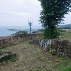 石垣と城址からの眺望
