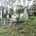 能見城(駅から突き当たりの山の山頂)