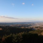 本丸からの絶景！　中央奥に白く見えるのはあべのハルカス