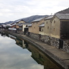 平福宿の川端風景。