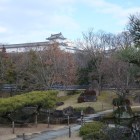 好古園・築山地線の庭。姫路城を借景とする