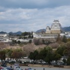 イーグレひめじ屋上からの眺望。当日、手前の大手前公園では痛車展示やコスプレのイベントが…