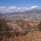 千曲川対岸の小県方面の眺望が素晴らしい。真正面に祢津城が見える。