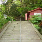 神社の上にあった「tea saloon acanthus」