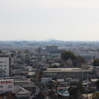 名古屋方面の景色。奥の山は小牧山城。