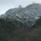 早朝の山頂は冠雪