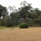 　本丸庭園。奥に雁木が続く