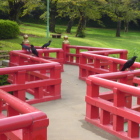 城址公園の八ッ橋(折角の景観がorz)