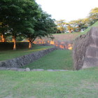 北門付近の堀・土塁・石垣