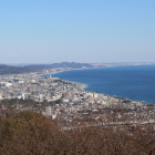 本丸から城下の眺め（左端に小田原城）