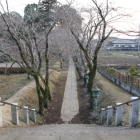 次段山門より次々段曲輪と通路土塁