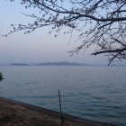 黄昏の琵琶湖 対岸の近江八幡