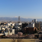 南東の景色。富士山が見えます。