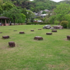 礎石建物跡。