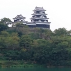 肱川より天守全景