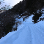 城までのワイルドな雪道