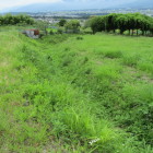 山裾側・城域端の長く走る堀