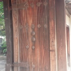 陣屋門の門扉。楠の一枚板！