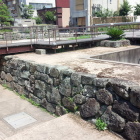 福井城日向門跡の石垣。